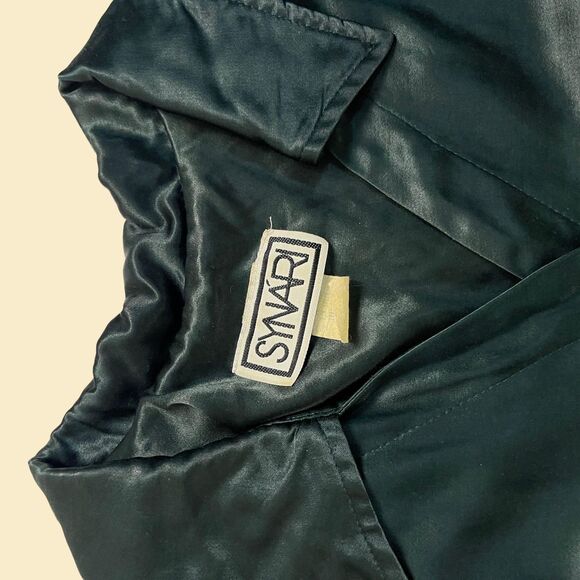 Vintage 70s 2-piece skirt & blouse set, Synari size 12/M floral green maxi skirt - Picture 6 of 10